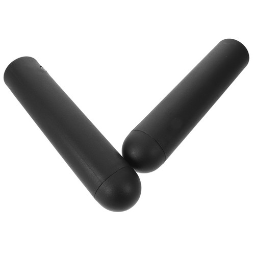 Black durable plastic barbell - black,