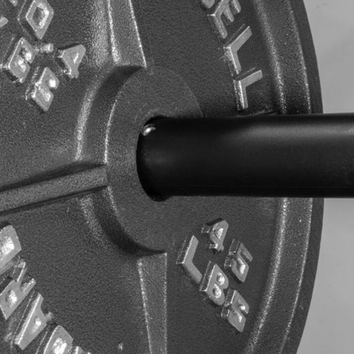 Durable black barbell - black, adapter